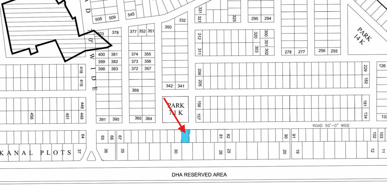 1 Kanal Residential Plot For Sale T - 76 Demand 450 Lac In DHA Phase 8-1