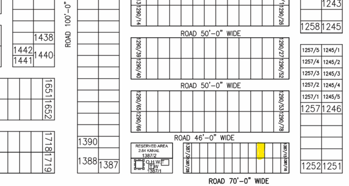 10 Marla Residential Plot for Sale in DHA Phase 7-1