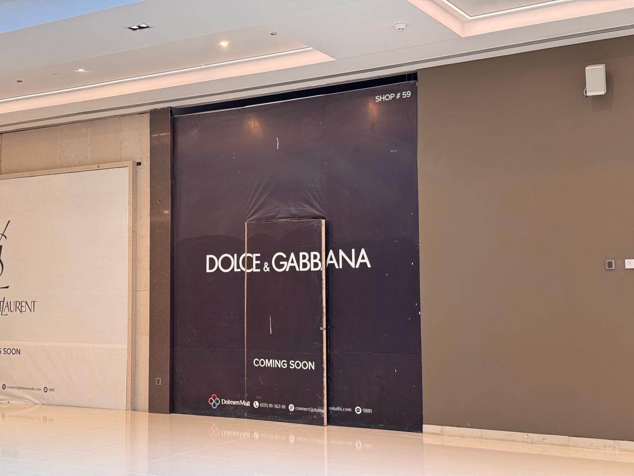 DOLCE and GABBANA Dolmen Mall DHA PHASE 6 Lahore