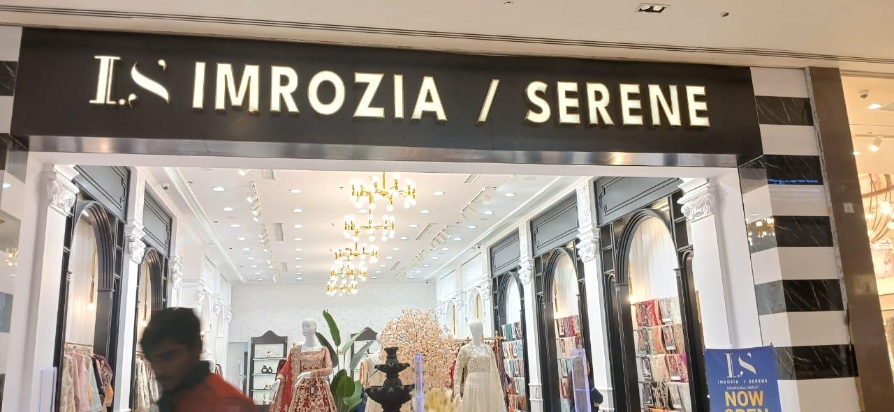 Imrozia/Serene is a retail clothes store with the option of stich and unstich outlets for ladies's now open in Dolmen Mall Lahore, DHA . 