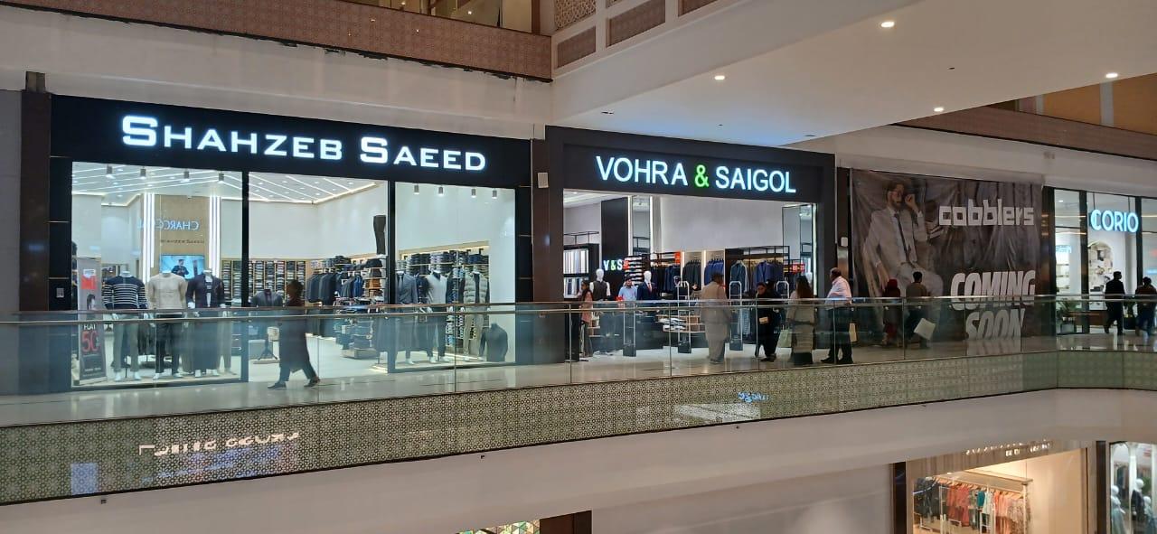 Vohra and Saigol is apparel brand in Pakistan and now open in Dolmen Mall DHA, Lahore.