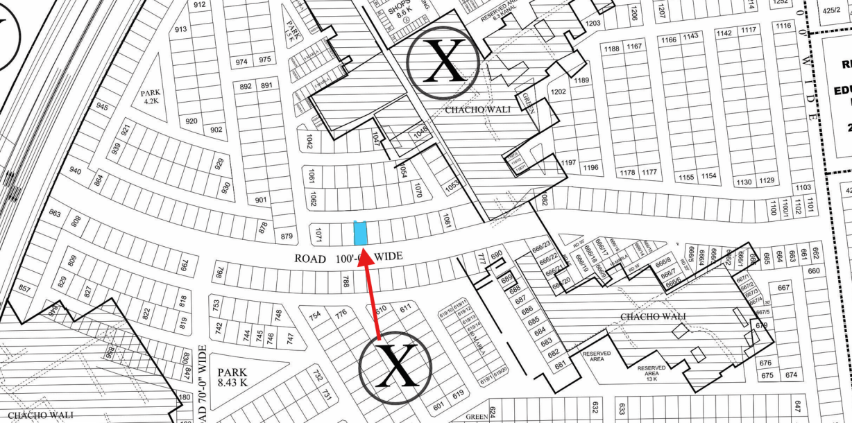 1 Kanal Residential Plot For Sale X - 1074 Demand 385 Lac In DHA Phase 8-1