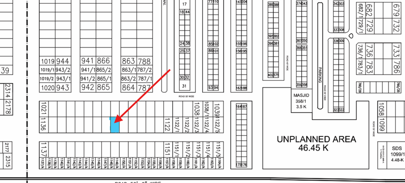 1 Kanal Residential Plot For Sale X-1128 Demand 315 Lac In DHA Phase 7-1