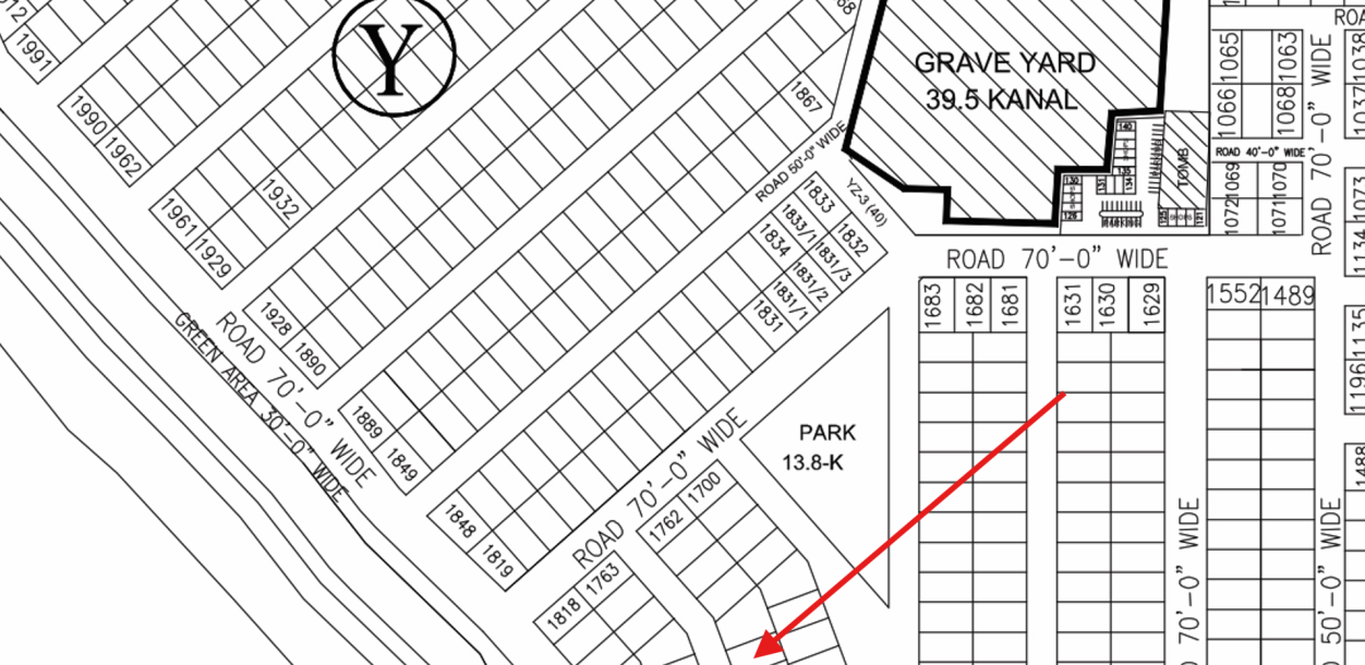 1 Kanal Residential Plot For Sale Y- 1756 Demand 230 Lac In DHA Phase 7-1