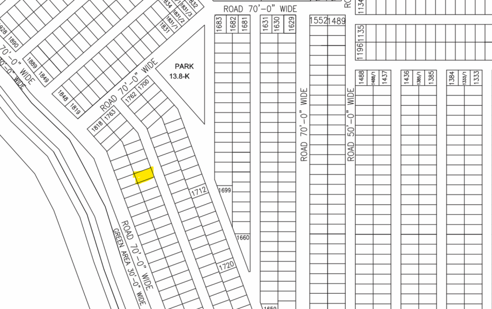 1 Kanal Plot For Sale Y 1756- Demand 230 Lac In DHA Phase 7-1