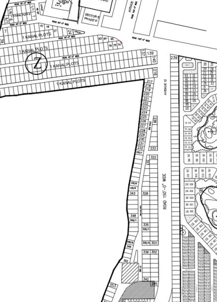 1 Kanal Plot For Sale Z1 -  279 Demand 400 Lac In DHA Phase 7-1